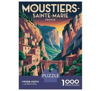 Rompecabezas De 1000 Piezas para Adolescentes Moustiers Sainte Marie Travel Rompecabezas Juego De Ingenio Decoración De Pared Regalos De Cumpleaños Y Únicos 70x50cm/1000pcs