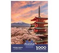 Rompecabezas De 1000 Piezas para Adolescentes MT Fuji and Pagoda Rompecabezas para Adolescentes Juegos Relajantes Decoración del Hogar Actividades Divertidas En Casa 38x26cm/1000pcs