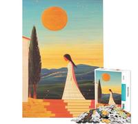 Rompecabezas de 1000 Piezas para Adolescentes Mujer Caminando al Atardecer Juguetes educativos Juegos de ingenio Regalo para Toda la Familia Ideal para cumpleaños (tamaño 50x75cm)