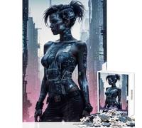 Rompecabezas de 1000 Piezas para Adolescentes Mujer ciberpunk Sexy decoración del hogar Juguetes Obras de Arte Regalo Juegos de relajación con Piezas de Formas aleatorias Totalmente entrelazadas