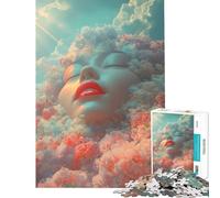 Rompecabezas de 1000 Piezas para Adolescentes Mujer Entre Flores Diversión en casa decoración del hogar Juguetes antiestrés para Mayores de 14 años (38x26cm)