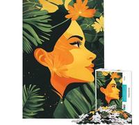 Rompecabezas de 1000 Piezas para Adolescentes Mujer Entre follaje Tropical Diversión en casa Juegos Familiares Apto para Mayores de 14 años (38x26cm)