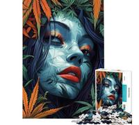 Rompecabezas de 1000 Piezas para Adolescentes Mujer Entre Hojas Rompecabezas para Adultos Juego Familiar para Mejorar la Memoria Toda la Familia (Tamaño 38x52cm)