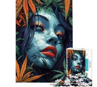 Rompecabezas de 1000 Piezas para Adolescentes Mujer Entre Hojas Rompecabezas para Adultos Juegos relajantes Que mejoran la Memoria Difícil y desafiante (Tamaño 50x75cm)