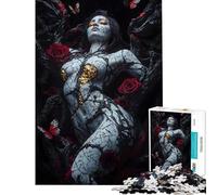 Rompecabezas de 1000 Piezas para Adolescentes Mujer Entre vides y Rosas Un Reto para completar Juegos educativos y relajantes para Mayores de 14 años (38x52cm)