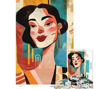 Rompecabezas de 1000 Piezas para Adolescentes Mujer Feliz Actividades surrealistas y Divertidas en casa Corte de precisión Juegos relajantes para Mayores de 14 años Juego de Rompecabezas Incluido