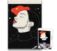 Rompecabezas de 1000 Piezas para Adolescentes, Mujer Mirando Las Estrellas, Juego Educativo Familiar, desafío difícil, Regalo de cumpleaños, tamaño 50x75cm
