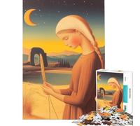 Rompecabezas de 1000 Piezas para Adolescentes Mujer sosteniendo Trigo al Atardecer Juego Educativo Juguete desafiante Juego Educativo para la diversión Familiar Gran Regalo (Tamaño 75x50cm)