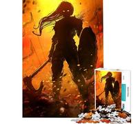 Rompecabezas de 1000 Piezas para Adolescentes Mujer vikinga Berserker Juego Educativo desafío Juguete Juegos relajantes análisis y lógica Excelentes Regalos y Juguetes (tamaño 38x26cm)