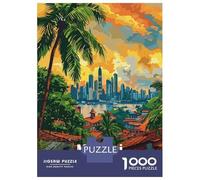 Rompecabezas De 1000 Piezas para Adolescentes Mumbai India Skyline Art Rompecabezas para Adolescentes Juego De Ingenio Regalos para Mujeres Actividades Divertidas En Casa 70x50cm/1000pcs
