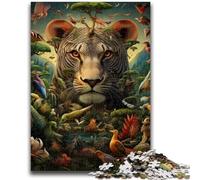 Rompecabezas de 1000 Piezas para Adolescentes, Mundo Animal, 1000 Piezas para Adultos, Juego de Preguntas, decoración de Pared, cumpleaños y Navidad (75x50cm)