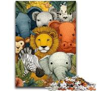 Rompecabezas de 1000 Piezas para Adolescentes, Mundo Animal, antiestrés, desafío difícil, Regalo para Toda la Familia, 50x75cm