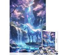 Rompecabezas de 1000 Piezas para Adolescentes Mundo de Unicornios decoración del hogar Juguetes Regalos de Amigo Secreto Juego Educativo Ayuda a ejercitar el Cerebro tamaño 38x26cm