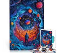Rompecabezas de 1000 Piezas para Adolescentes Mundo Extraterrestre de Papel Recortado desafío Educativo Grandes Regalos y Juguetes 52x38cm