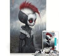 Rompecabezas de 1000 Piezas para Adolescentes: Muñeca Cyberpunk en un Bosque Oscuro, Juguete Educativo, Actividades Familiares, Regalo para Mujeres 38x52cm