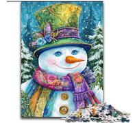 Rompecabezas de 1000 Piezas para Adolescentes, muñeco de Nieve, Ideal para el Aprendizaje y el Regalo Familiar (tamaño 50x75cm)