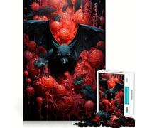 Rompecabezas de 1000 Piezas para Adolescentes Murciélago y Sangre,articulaciones Suaves,diversión cognitiva,Juego Casual,Tiempo Libre,Regalo Festivo (38x26cm)