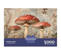 Rompecabezas De 1000 Piezas para Adolescentes Mushroom Wall Mural Decor Rompecabezas para Adultos Juegos Relajantes Regalos para Mujeres Interacción Entre Padres E Hijos 52x38cm/1000pcs