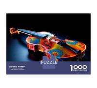 Rompecabezas De 1000 Piezas para Adolescentes Music Violin Watercolor Rompecabezas para Adultos Juegos De Relajación Desafío Difícil Desafío Educativo 52x38cm/1000pcs