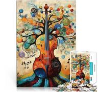 Rompecabezas de 1000 Piezas para Adolescentes música de violín Juegos educativos Decoración del hogar Mejorar el Amor Entre Parejas 75x50cm