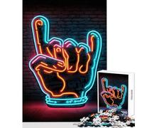 Rompecabezas de 1000 Piezas para Adolescentes música en Vivo neón decoración del hogar Juguetes Regalo de cumpleaños Juego práctico interacción Entre Padres e Hijos tamaño 38x26cm