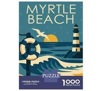 Rompecabezas De 1000 Piezas para Adolescentes Myrtle Beach Travel Rompecabezas para Adultos Juegos Familiares Difícil Regalo De Cumpleaños, Regalos, 52x38cm/1000pcs