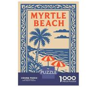 Rompecabezas De 1000 Piezas para Adolescentes Myrtle Beach Vintage Rompecabezas Juego Familiar Mejora La Memoria Cumpleaños 70x50cm/1000pcs