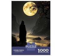 Rompecabezas De 1000 Piezas para Adolescentes Mysterious Figure Under A Full Moon Rompecabezas para Adultos Juego Familiar Difícil Difícil Cumpleaños Y Navidad 38x26cm/1000pcs
