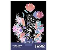 Rompecabezas De 1000 Piezas para Adolescentes Mystic Flowers Neon Rompecabezas para Adultos Juegos De Relajación Desafío Difícil Desafío Educativo 38x26cm/1000pcs