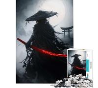 Rompecabezas de 1000 Piezas para Adolescentes Mystic Ghost Samurai (Leyenda de la Katana Roja) Juego práctico y desafiante Juguetes Regalos de cumpleaños decoración del hogar (tamaño 38x26cm)
