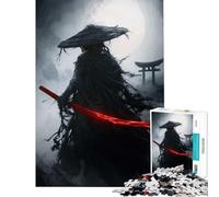 Rompecabezas de 1000 Piezas para Adolescentes Mystic Ghost Samurai ︰ Red Katana Legend Juego de ingenio Juego desafiante Juguetes Excelentes Regalos y Juguetes para la diversión Familiar (75x50cm)