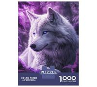 Rompecabezas De 1000 Piezas para Adolescentes Mystic Wolf in Purple Forest Rompecabezas Juegos De Relajación Análisis Y Lógica Desafío Educativo 70x50cm/1000pcs
