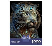 Rompecabezas De 1000 Piezas para Adolescentes Mystical Astrology Leopard Rompecabezas para Adultos Juegos De Relajación Desafío Difícil Desafío Educativo 38x26cm/1000pcs