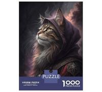 Rompecabezas De 1000 Piezas para Adolescentes Mystical Cat Wizard Rompecabezas para Adultos Juegos Relajantes Pero Divertidos Y Humorísticos 70x50cm/1000pcs