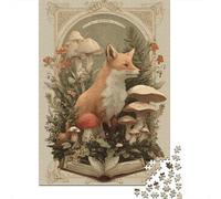 Rompecabezas De 1000 Piezas para Adolescentes Mystical Forest Fox Rompecabezas para Adultos Juguetes De Bricolaje Difícil Difícil Diversión En El Hogar Actividades, 52x38cm/1000pcs