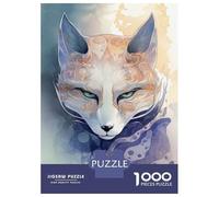Rompecabezas De 1000 Piezas para Adolescentes Mystical Kitsune Fox Mask Rompecabezas para Adultos Juego De Ingenio Análisis Y Lógica Actividades Divertidas En Casa, 52x38cm/1000pcs