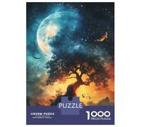 Rompecabezas De 1000 Piezas para Adolescentes Mystical Tree Under Moon Rompecabezas para Adultos Juego Práctico Decoración del Hogar Cumpleaños Y Navidad 38x26cm/1000pcs