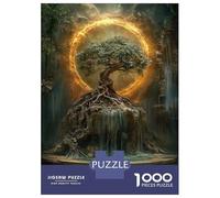 Rompecabezas De 1000 Piezas para Adolescentes Mystical Tree with Fire Ring Rompecabezas para Adultos Juego Familiar Corte De Precisión Regalo De Cumpleaños, Regalos, 70x50cm/1000pcs