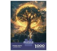 Rompecabezas De 1000 Piezas para Adolescentes Mystical Tree with Golden Aura Rompecabezas para Adultos Juguete Decoración De Pared Decoración Difícil Y Desafiante 38x26cm/1000pcs