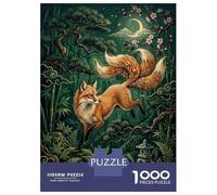 Rompecabezas De 1000 Piezas para Adolescentes Mythical Fox in Moonlit Bamboo Forest Rompecabezas para Adultos Juguetes Antiestrés Regalos De Desafío Difícil para Amigos Y Familiares 70x50cm/1000pcs