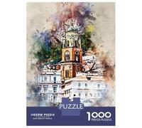 Rompecabezas De 1000 Piezas para Adolescentes Naples Italy Watercolor Rompecabezas para Adultos Juegos De Relajación Desafío Difícil Regalo De Cumpleaños, Regalos, 70x50cm/1000pcs