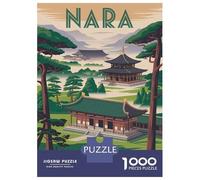 Rompecabezas De 1000 Piezas para Adolescentes Nara Japan Travel Rompecabezas Juego Familiar Mejora La Memoria Cumpleaños 38x26cm/1000pcs