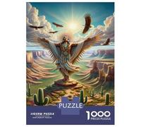 Rompecabezas De 1000 Piezas para Adolescentes Native American Spirit Guide Rompecabezas para Adultos Juego Práctico Desafío Difícil Difícil Y Desafiante 52x38cm/1000pcs
