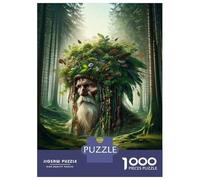 Rompecabezas De 1000 Piezas para Adolescentes Nature's Guardian Forest Spirit Statue Rompecabezas Juegos Divertidos Desafío Difícil Cumpleaños Y Navidad 38x26cm/1000pcs