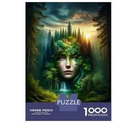 Rompecabezas De 1000 Piezas para Adolescentes Nature's Harmony Forest Fusion Art-2 Rompecabezas para Adultos Juegos Relajantes Corte De Precisión Regalos Y Cumpleaños Únicos 52x38cm/1000pcs