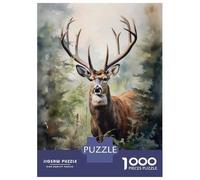 Rompecabezas De 1000 Piezas para Adolescentes Nature's Majesty Majestic Deer in The Wild Rompecabezas para Adultos Juego De Ingenio Desafío Difícil Cumpleaños 70x50cm/1000pcs