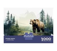 Rompecabezas De 1000 Piezas para Adolescentes Nature's Majesty The Wild Bear in Its Prime Rompecabezas Juego De Ingenio Decoración De Pared Regalos De Cumpleaños Y Únicos 38x26cm/1000pcs