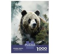 Rompecabezas De 1000 Piezas para Adolescentes Nature's Majesty The Wild Beauty of Bears Rompecabezas para Adolescentes Juego Familiar Mejora La Memoria Cumpleaños Y Navidad 52x38cm/