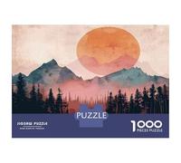 Rompecabezas De 1000 Piezas para Adolescentes Nature's Serenity Sunset Reflections Rompecabezas Juegos Relajantes Decoración De Pared Regalos para Amigos Y Familiares 52x38cm/1000pcs