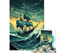 Rompecabezas de 1000 Piezas para Adolescentes Navegando a través de la tormenta Ayuda a ejercitar el Cerebro Regalos para Mujeres Juegos Familiares para Mayores de 14 años Juego de Rompecabezas